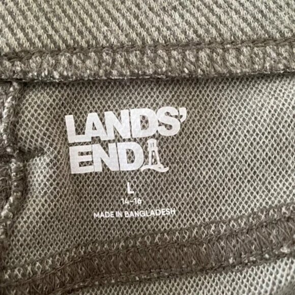 Lands' End - Olive Green/Black Tweed Knit Pants - Large - Picture 4 of 4